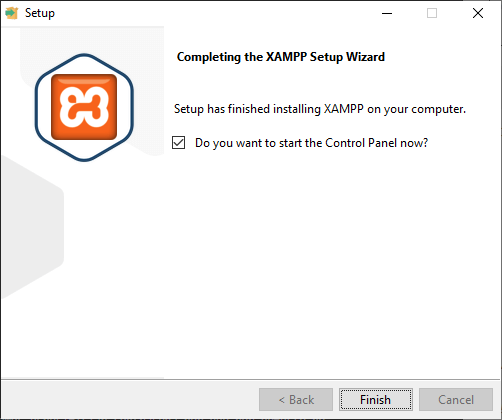 imagen de la instalación de xampp